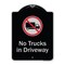 Signmission No Trucks In Driveway With Graphic Heavy-Gauge Aluminum Architectural Sign, 24" x 18", BS-1824-9810 A-DES-BS-1824-9810 - alternate 1